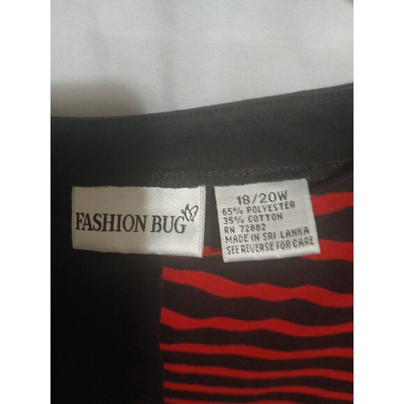 Fashion Bug Womans Shirt Size 18/20 Red / Black Tunic - Picture 5 of 7